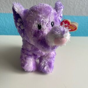 Ty Beanie Baby COASTLINE Purple Elephant 6.5in